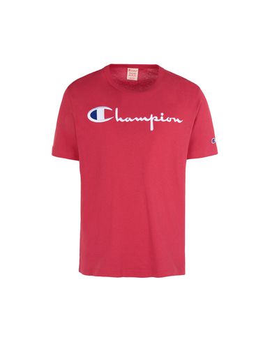 Champion Reverse Weave Crewneck T-shirt Logo Man T-shirt Yellow Size L Cotton