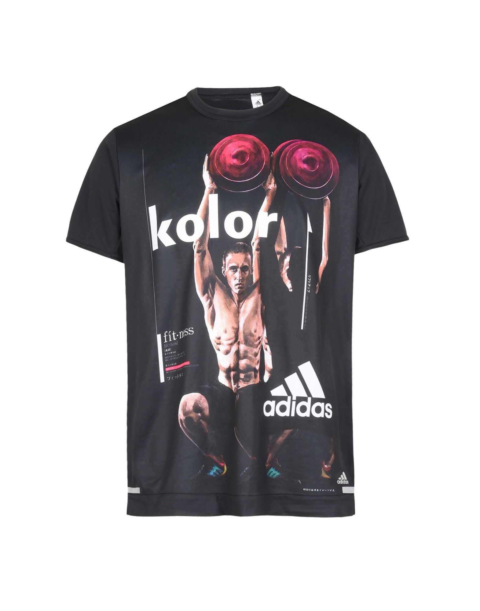 《送料無料》ADIDAS by KOLOR メンズ T シャツ ブラック XL ポリエステル 100%