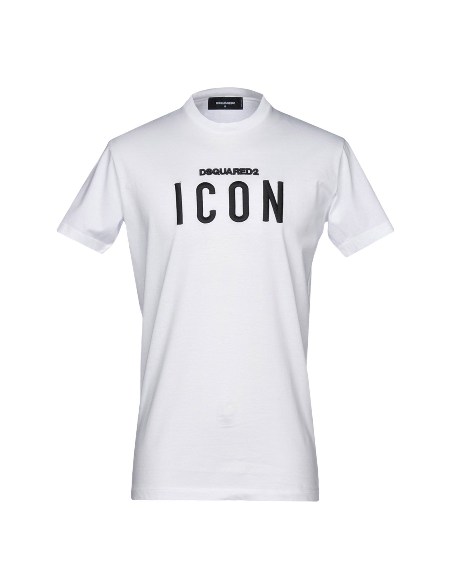 Dsquared2 White Crewneck T-shirt With Maxi Logo Print On The Front In White