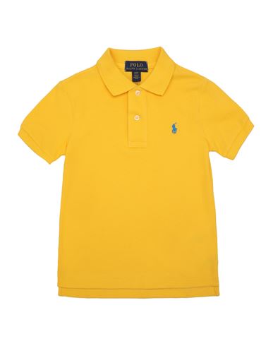 Polo Ralph Lauren Babies'  Toddler Boy Polo Shirt Ocher Size 4 Cotton In Yellow