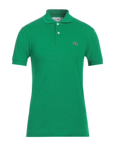 Shop Lacoste Man Polo Shirt Emerald Green Size 2 Cotton