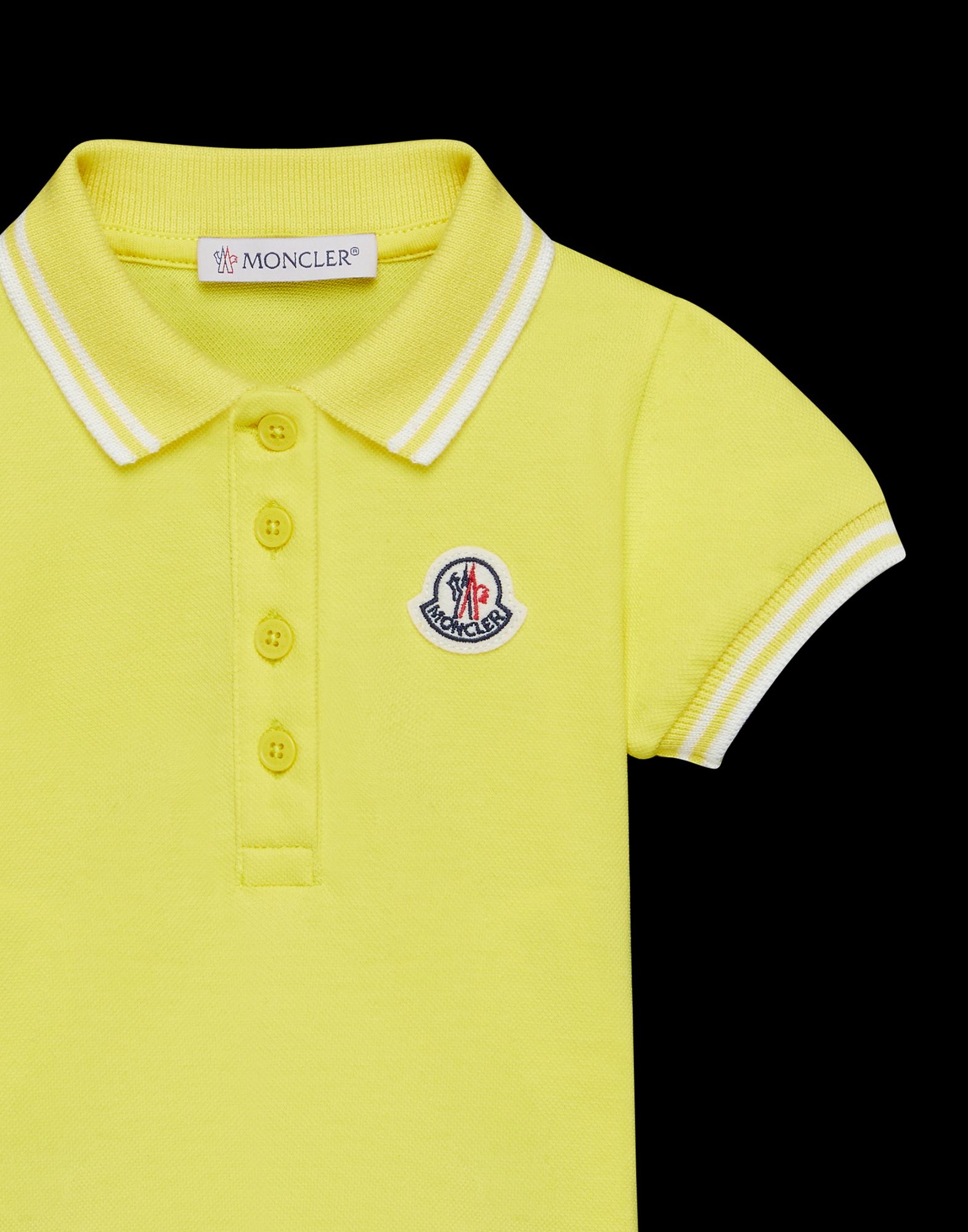 yellow moncler polo