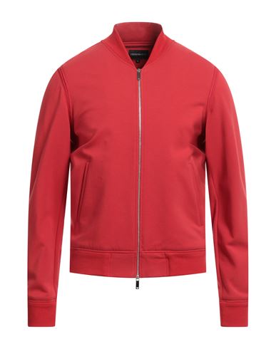 Emporio Armani Man Sweatshirt Red Size M Cotton, Elastane, Viscose, Polyester