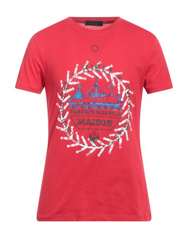 Frankie Morello Man T-shirt Red Size M Cotton