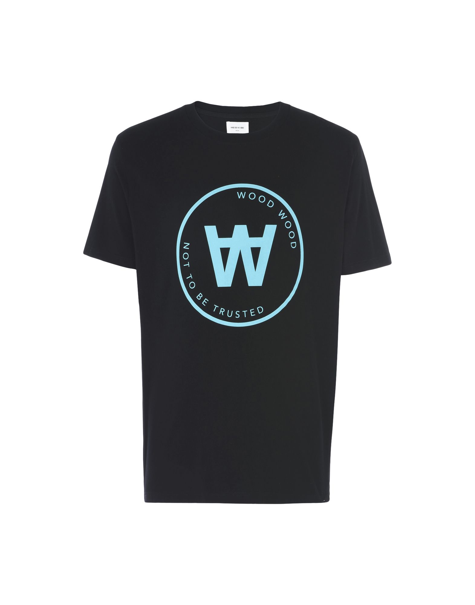 《セール開催中》WOOD WOOD メンズ T シャツ ブラック S コットン 100% AA Seal T-shirt Mens graphic T-shirt