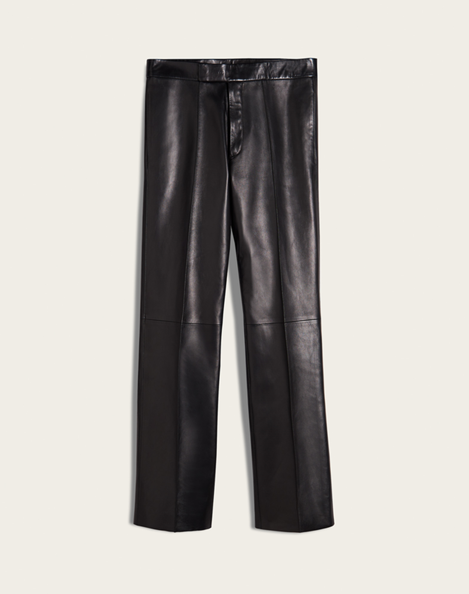 Men's Black Bootcut Leather Trouser 