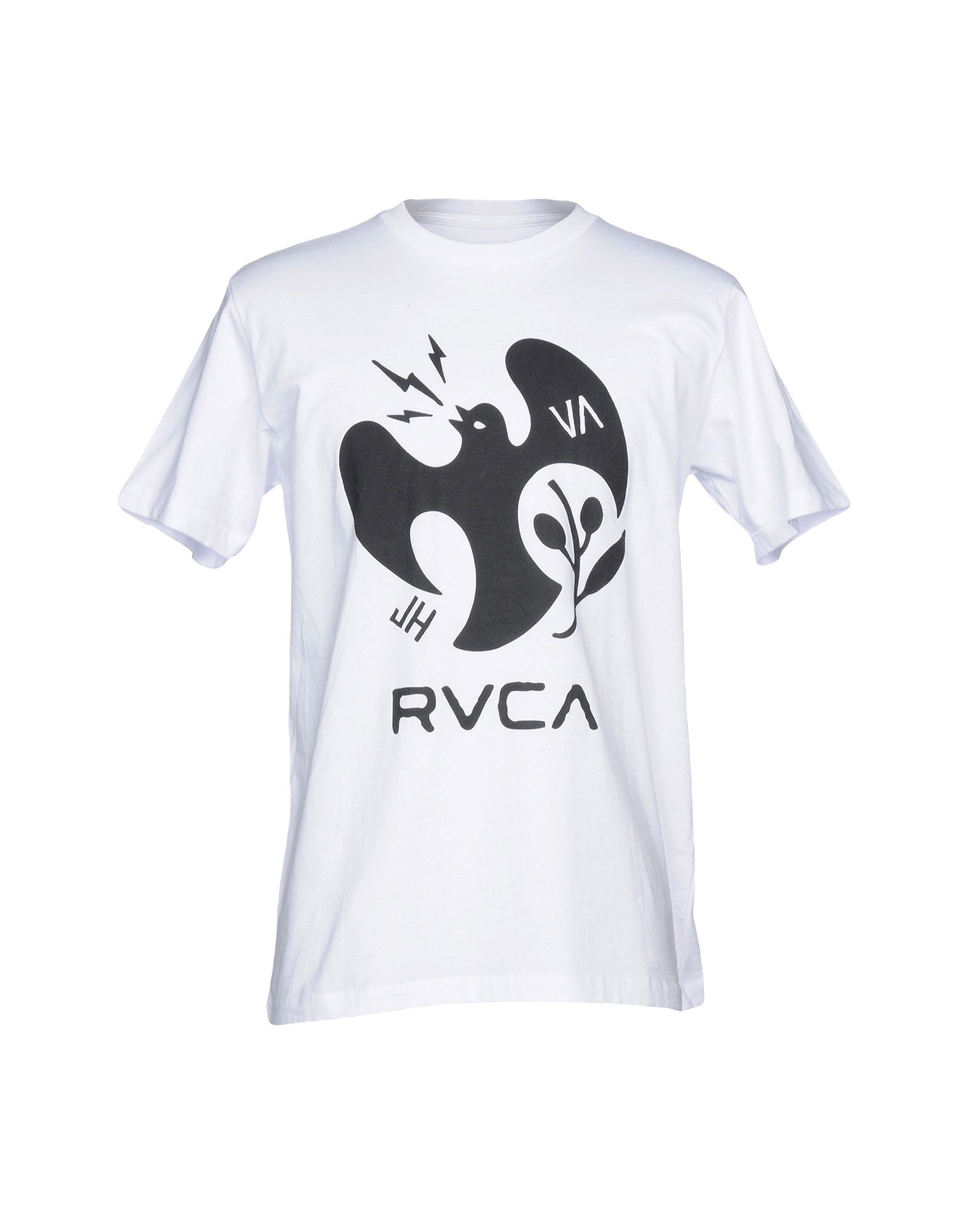 《送料無料》RVCA メンズ T シャツ ホワイト M コットン 100%