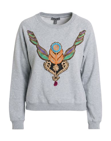 Soallure Woman Sweatshirt Grey Size 8 Cotton, Elastane