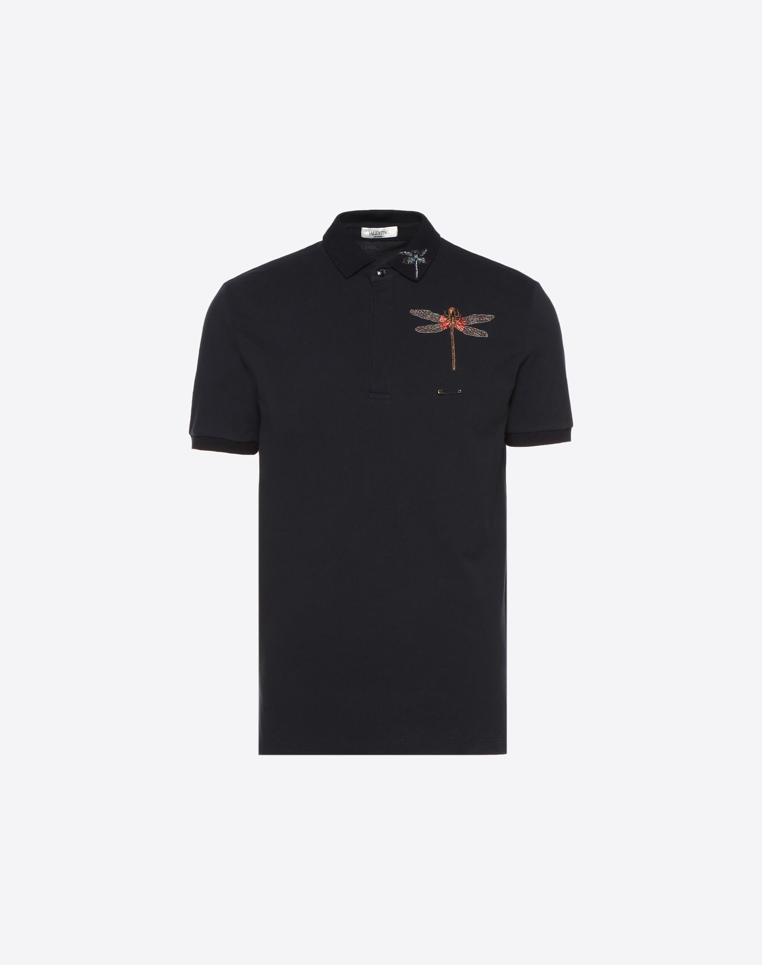 Dragonfly Embroidered Polo Shirt For Man Valentino Online Boutique