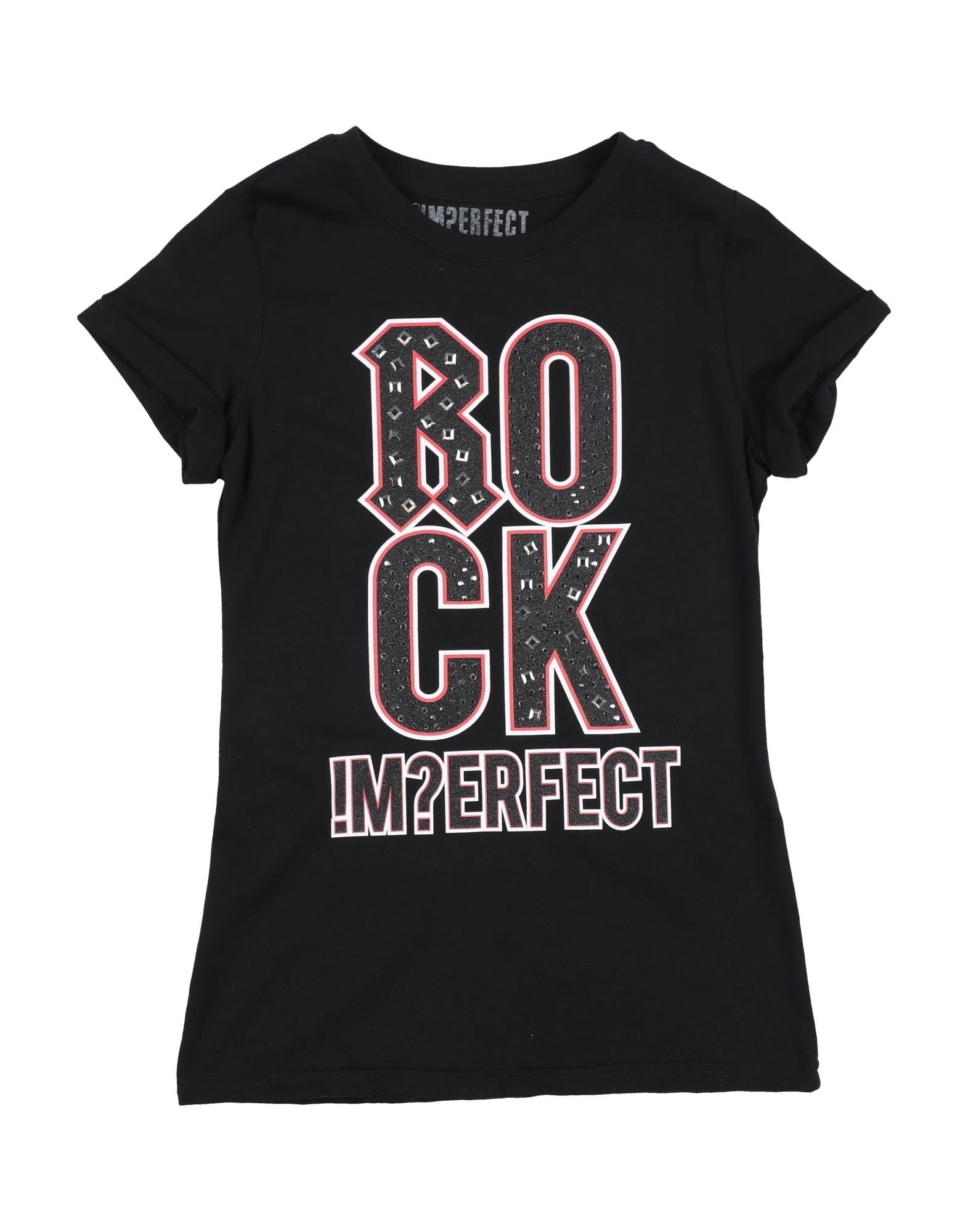 !m?erfect Kids'  T-shirts In Black