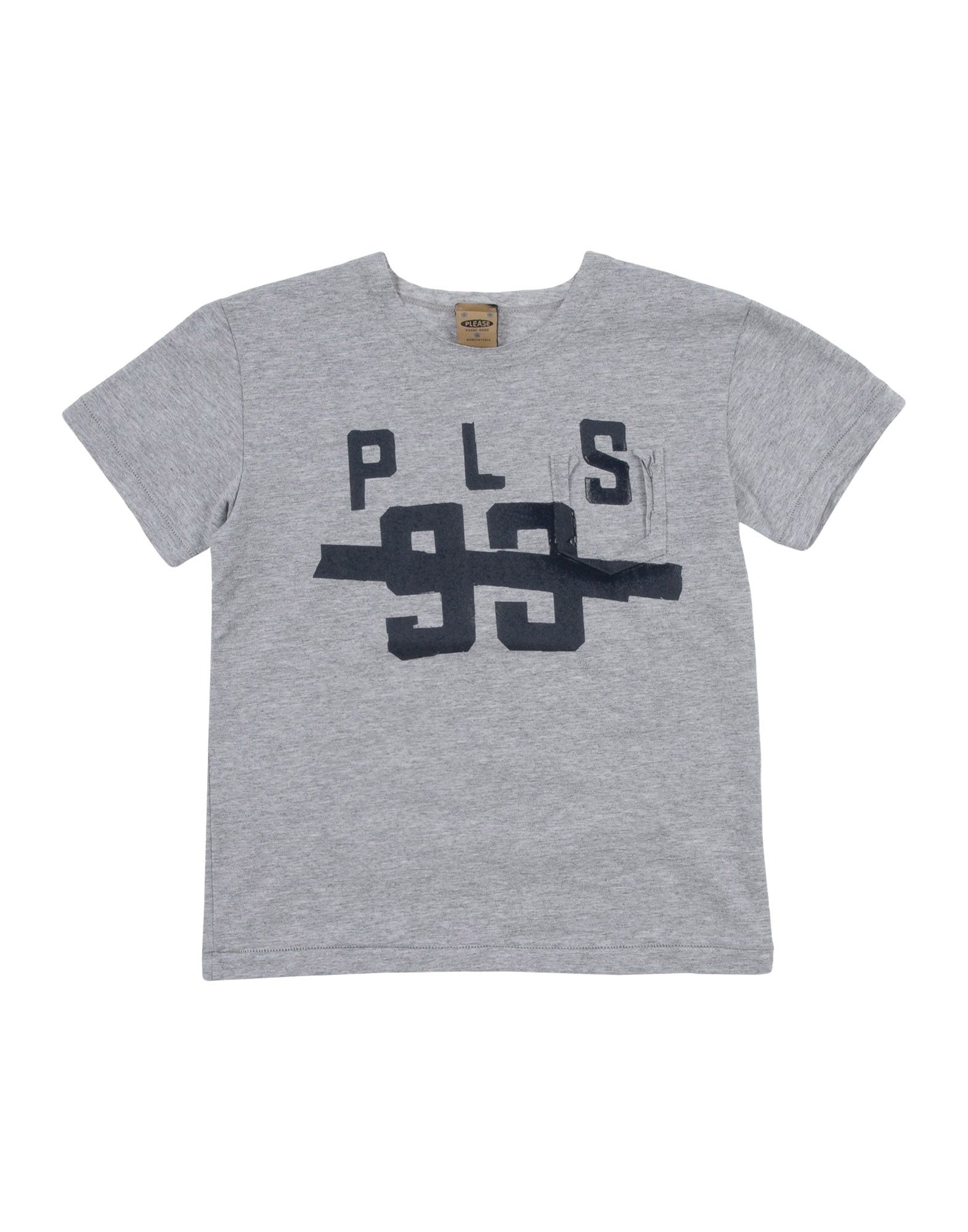 Please Kids' T-shirts In Grey