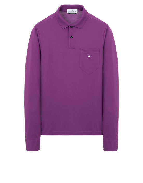 purple stone island polo