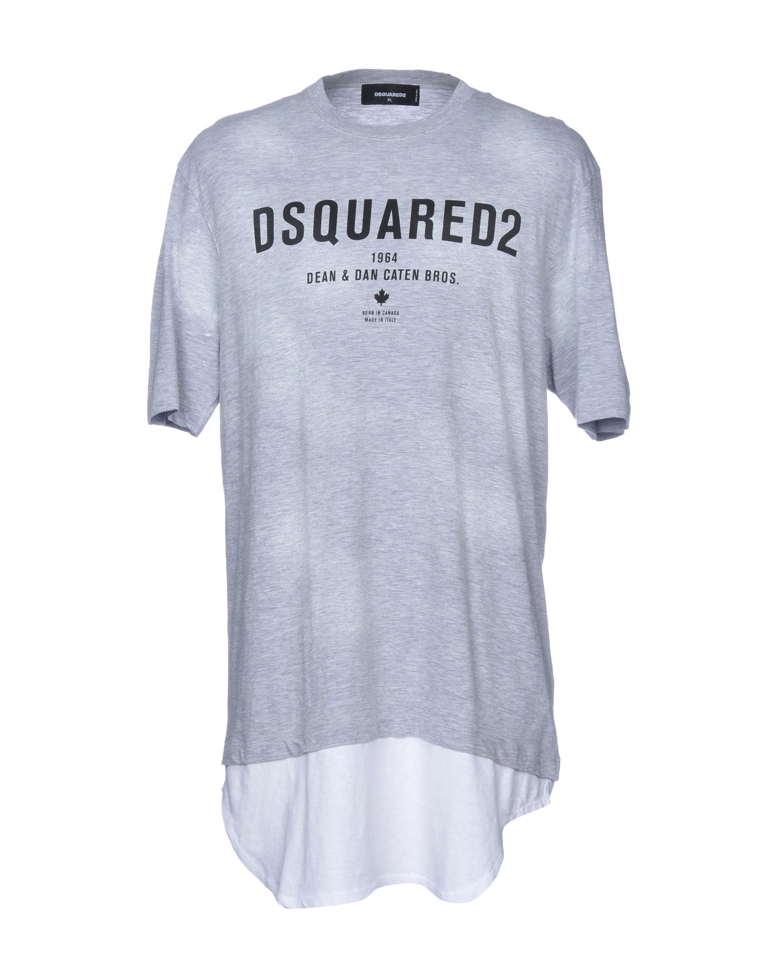 《セール開催中》DSQUARED2 メンズ T シャツ グレー XL 88% コットン 12% レーヨン