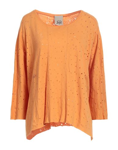 Jijil Woman T-shirt Mandarin Size 4 Cotton, Linen