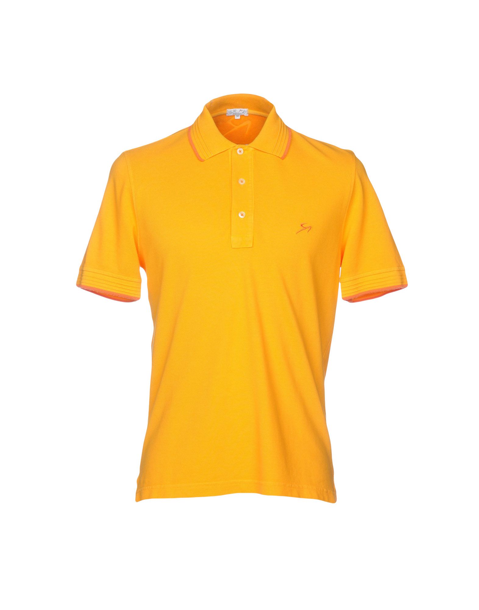 《送料無料》9.2 BY CARLO CHIONNA メンズ ポロシャツ オレンジ 50 コットン 100%