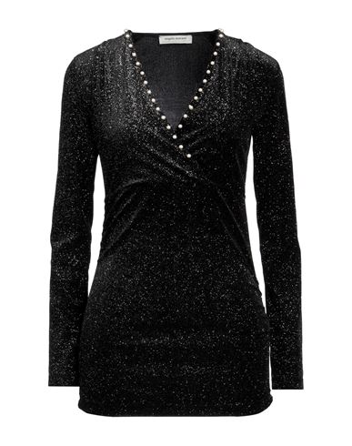 Woman Top Black Size 4 Polyester, Elastane