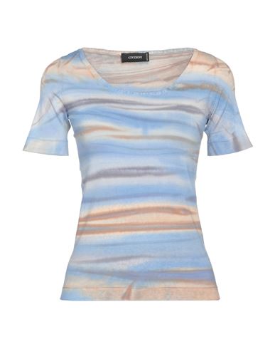Cividini Woman T-shirt Sky blue Size 4 Silk, Elastane