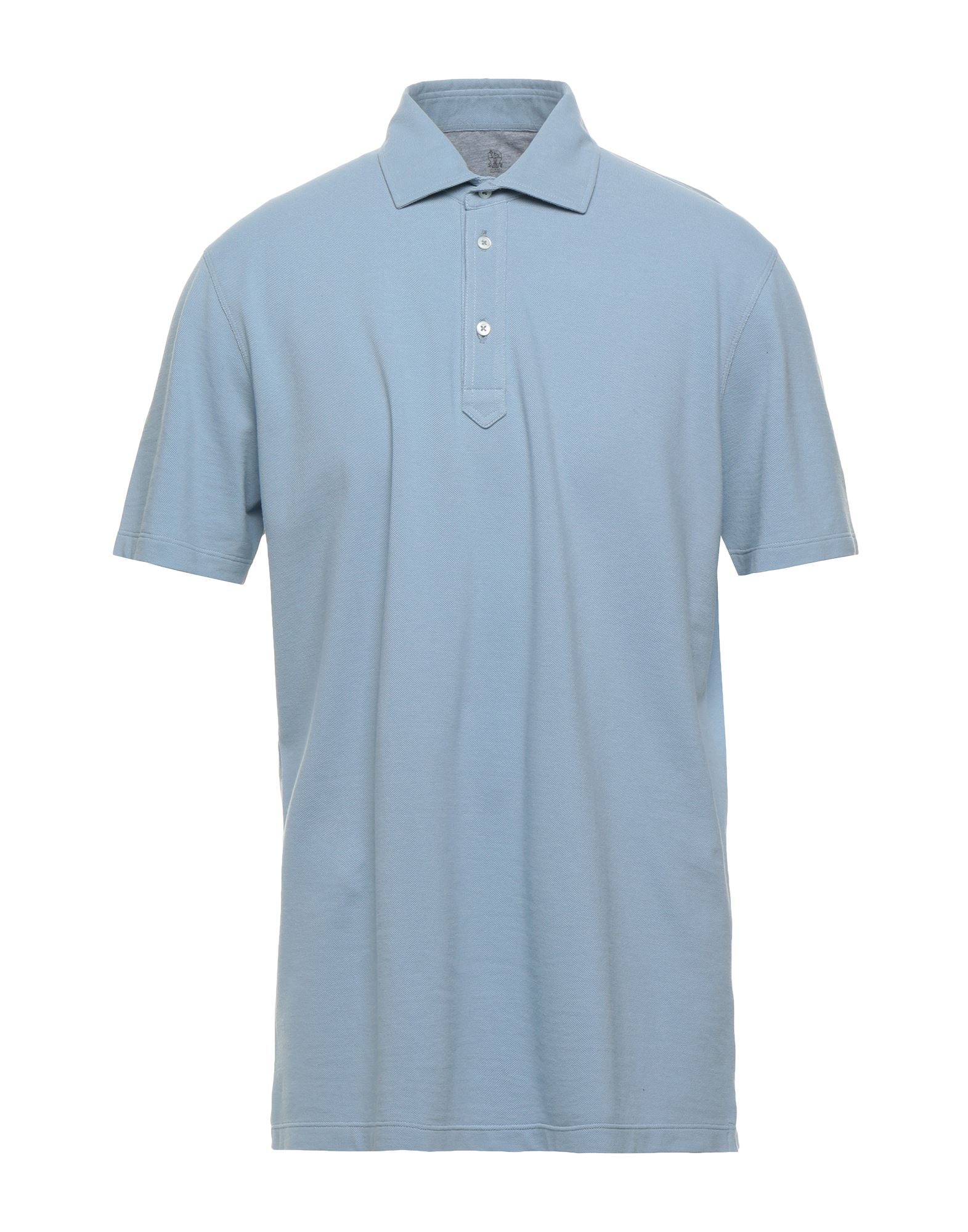 Brunello Cucinelli Polo Shirts In Sky Blue