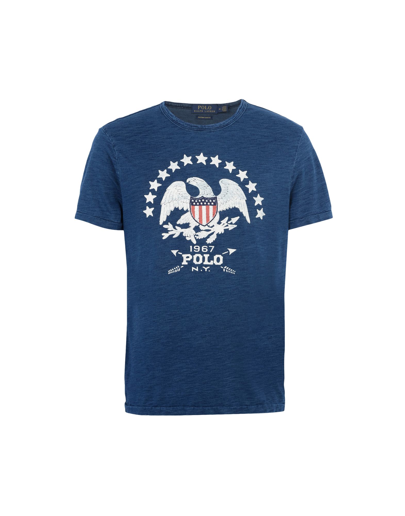 《送料無料》POLO RALPH LAUREN メンズ T シャツ ブルーグレー S コットン 100% The Iconic American flag T Shirt