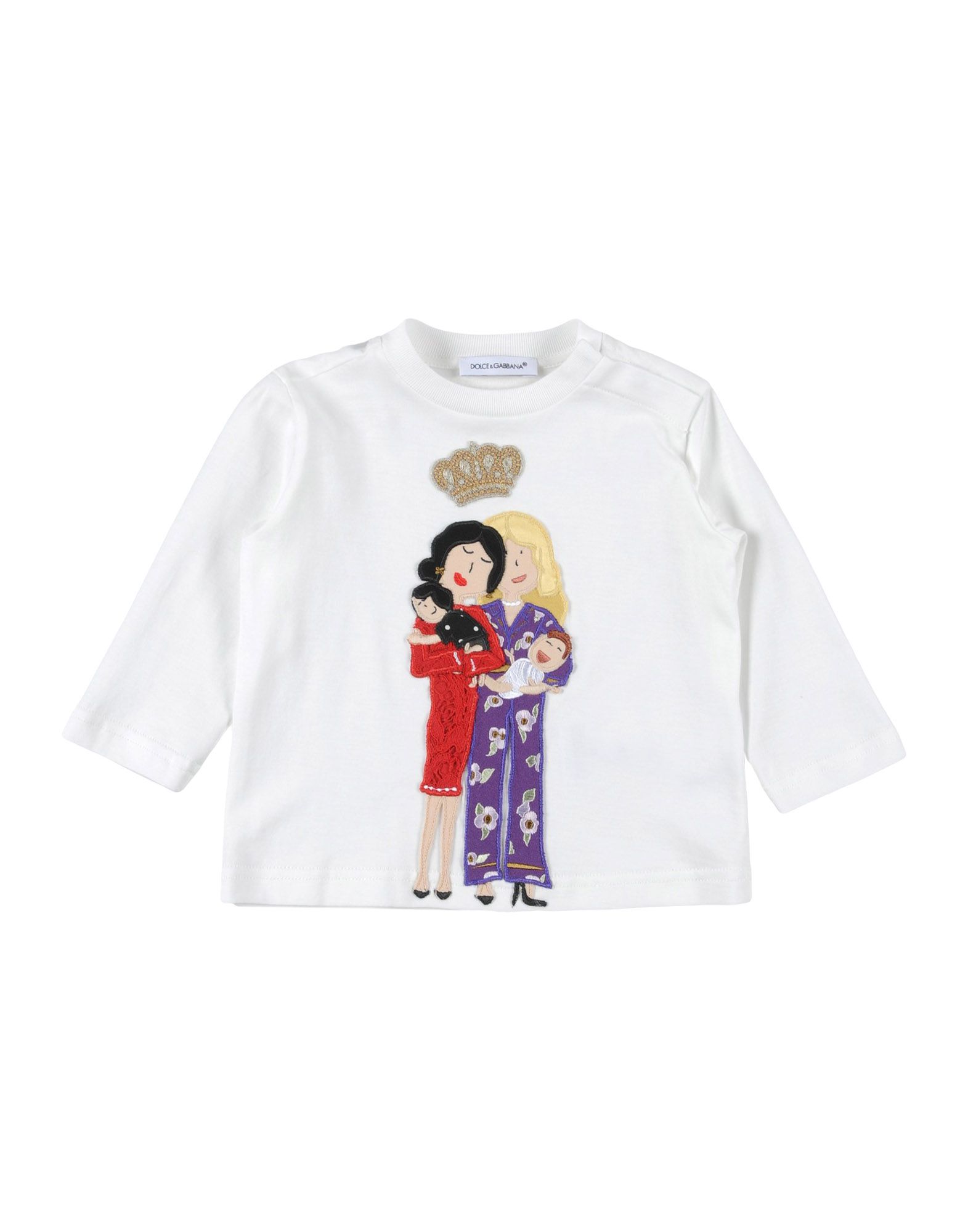 《セール開催中》DOLCE & GABBANA ガールズ 0-24 ヶ月 T シャツ ホワイト 3 コットン 100% / ナイロン / シルク / ポリエステル