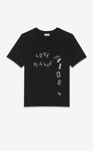 SAINT LAURENT T-Shirt and Jersey Man "Love is a Lie" T-shirt a_V4