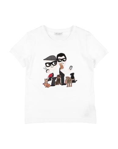 Shop Dolce & Gabbana Toddler Girl T-shirt White Size 6 Cotton, Polyester, Virgin Wool, Wool
