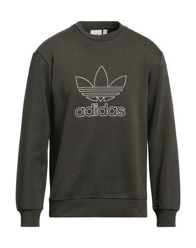 Adidas Originals Outline Crew Man Sweatshirt Military Green Size M Cotton