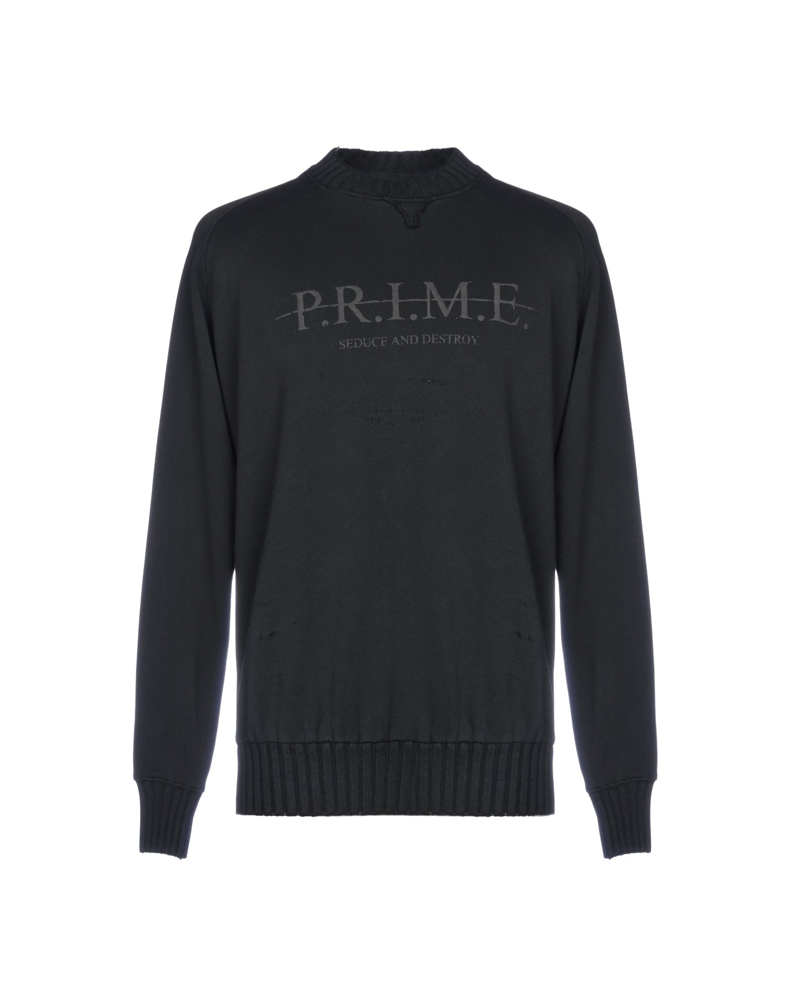 《送料無料》P.R.I.M.E. メンズ スウェットシャツ ブラック L コットン 100%