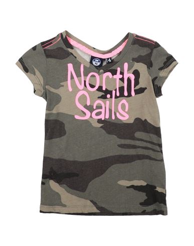 North Sails Babies'  Toddler Girl T-shirt Military Green Size 4 Cotton