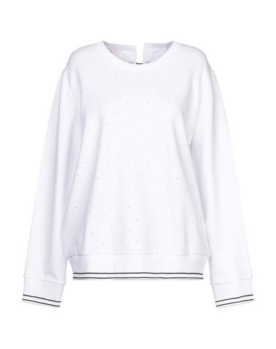 Woman Sweatshirt White Size 10 Cotton, Elastane