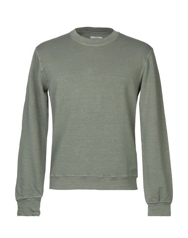 Man Sweatshirt Military green Size L Linen, Cotton, Elastane