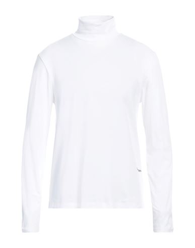 Calvin Klein Compact Jersey Turtl Man T-shirt White Size M Cotton, Elastane