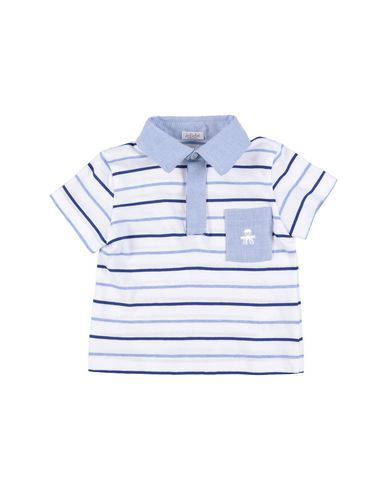 Le Bebé Newborn Boy Polo Shirt Sky Blue Size 3 Cotton, Elastane In Blue