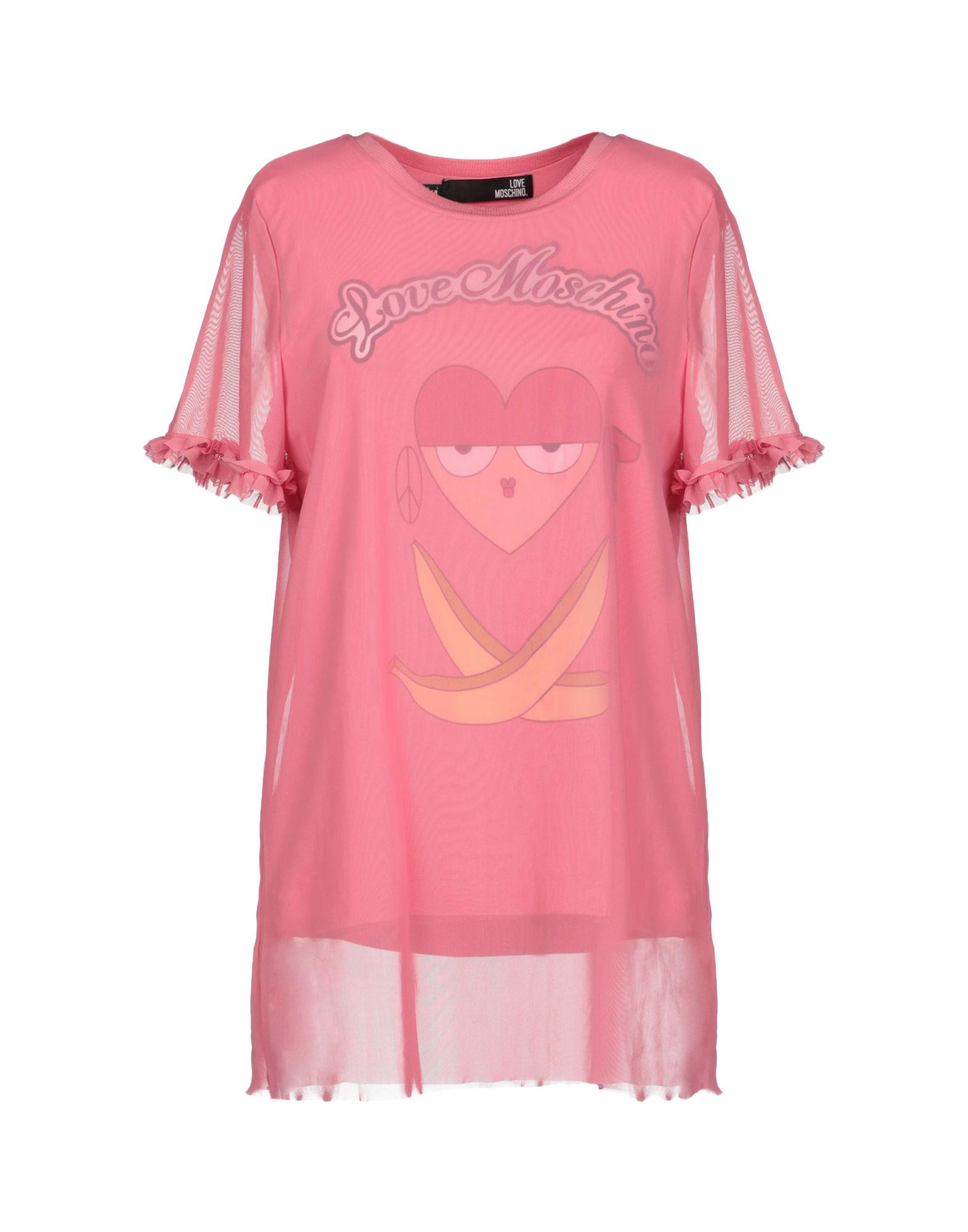 《セール開催中》LOVE MOSCHINO レディース T シャツ ピンク 38 93% ポリエステル 7% ポリウレタン レーヨン