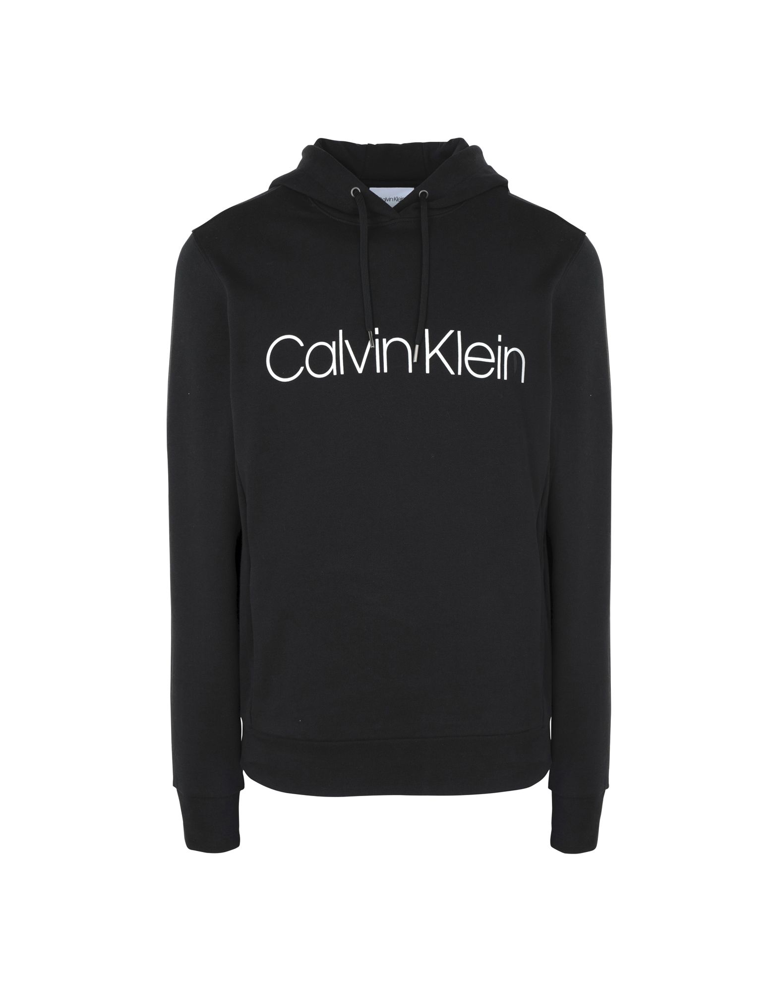 《送料無料》CALVIN KLEIN メンズ スウェットシャツ ブラック S コットン 100% COTTON LOGO SWEAT HOODIE