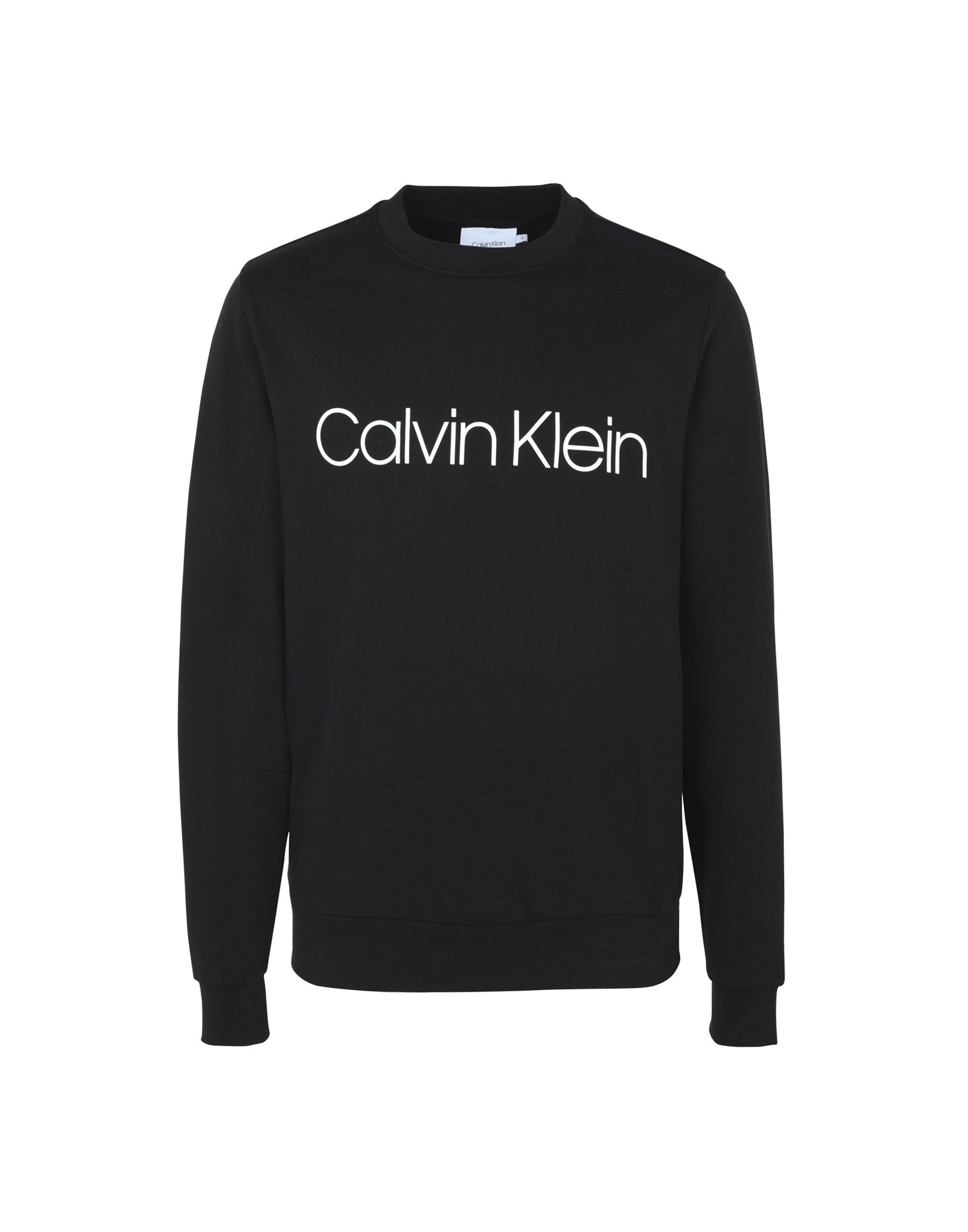 《送料無料》CALVIN KLEIN メンズ スウェットシャツ ブラック S コットン 100% COTTON LOGO SWEATHIRT