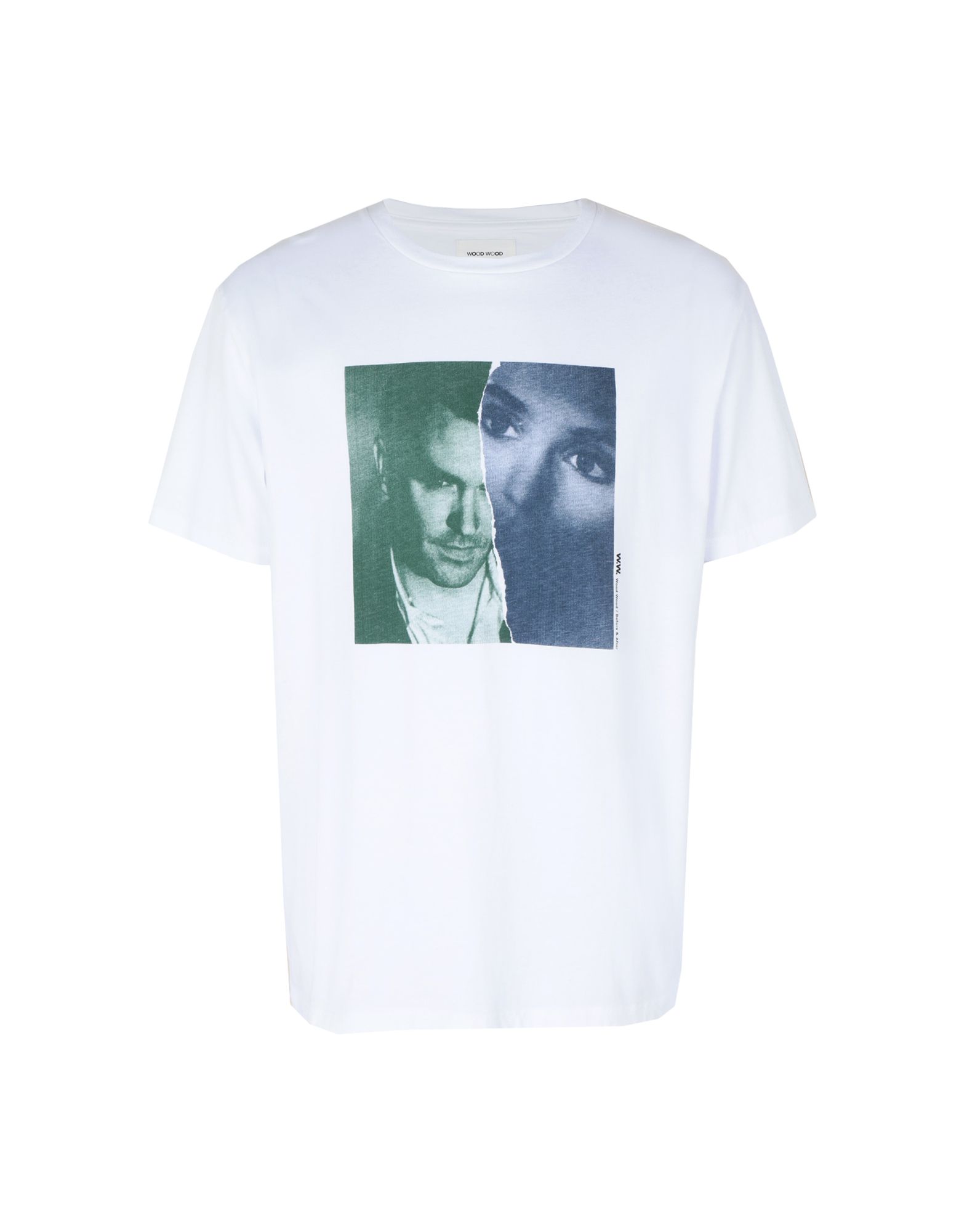 《送料無料》WOOD WOOD メンズ T シャツ ホワイト S コットン 100% Moz/Sin T-shirt