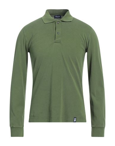 Drumohr Man Polo Shirt Military Green Size S Cotton