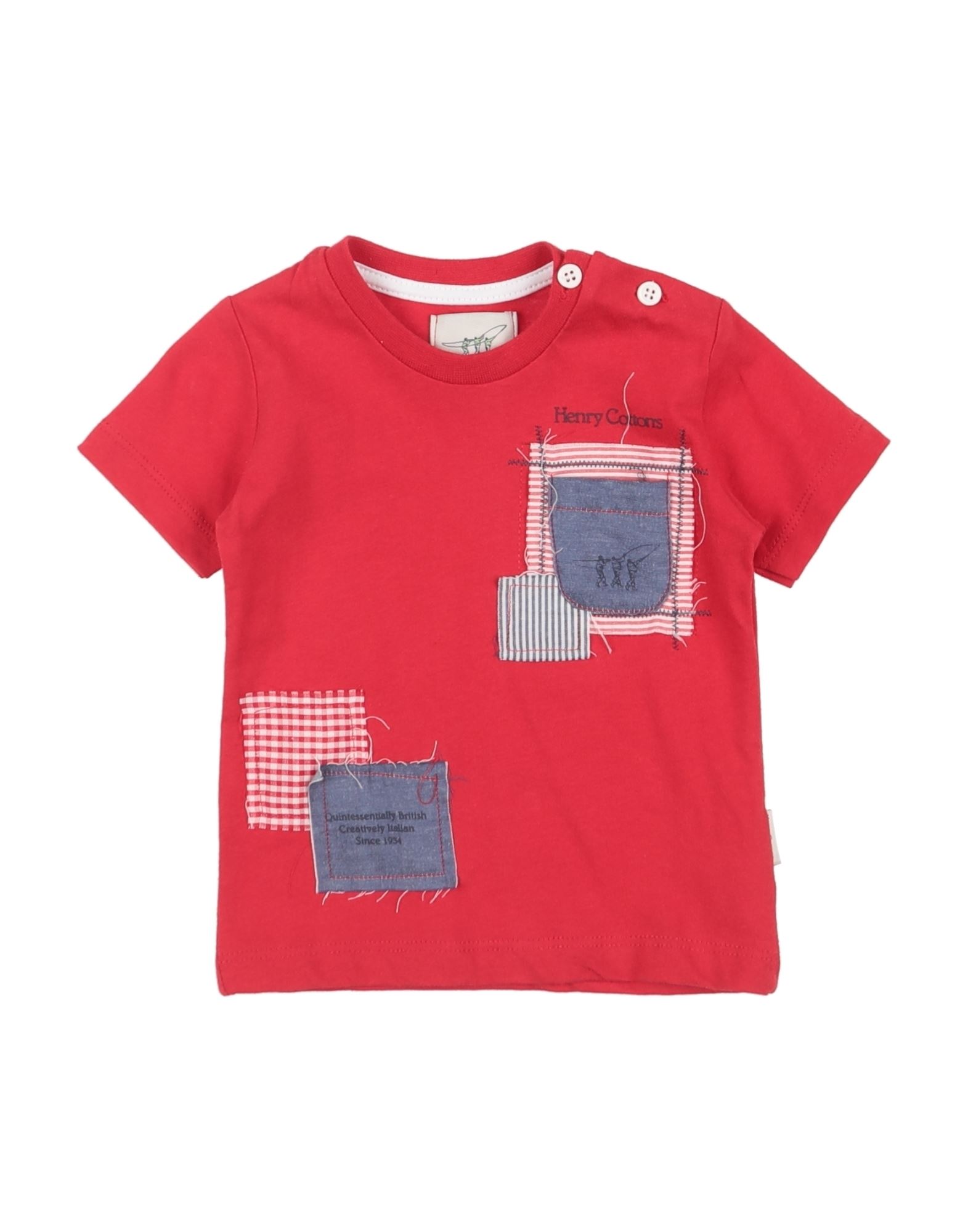 Henry Cotton's Kids' T-shirts In Red