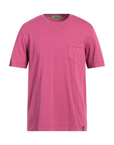 Drumohr Man T-shirt Mauve Size M Cotton In Purple