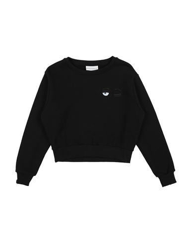 Chiara Ferragni Toddler Girl Sweatshirt Black Size 7 Cotton In Black