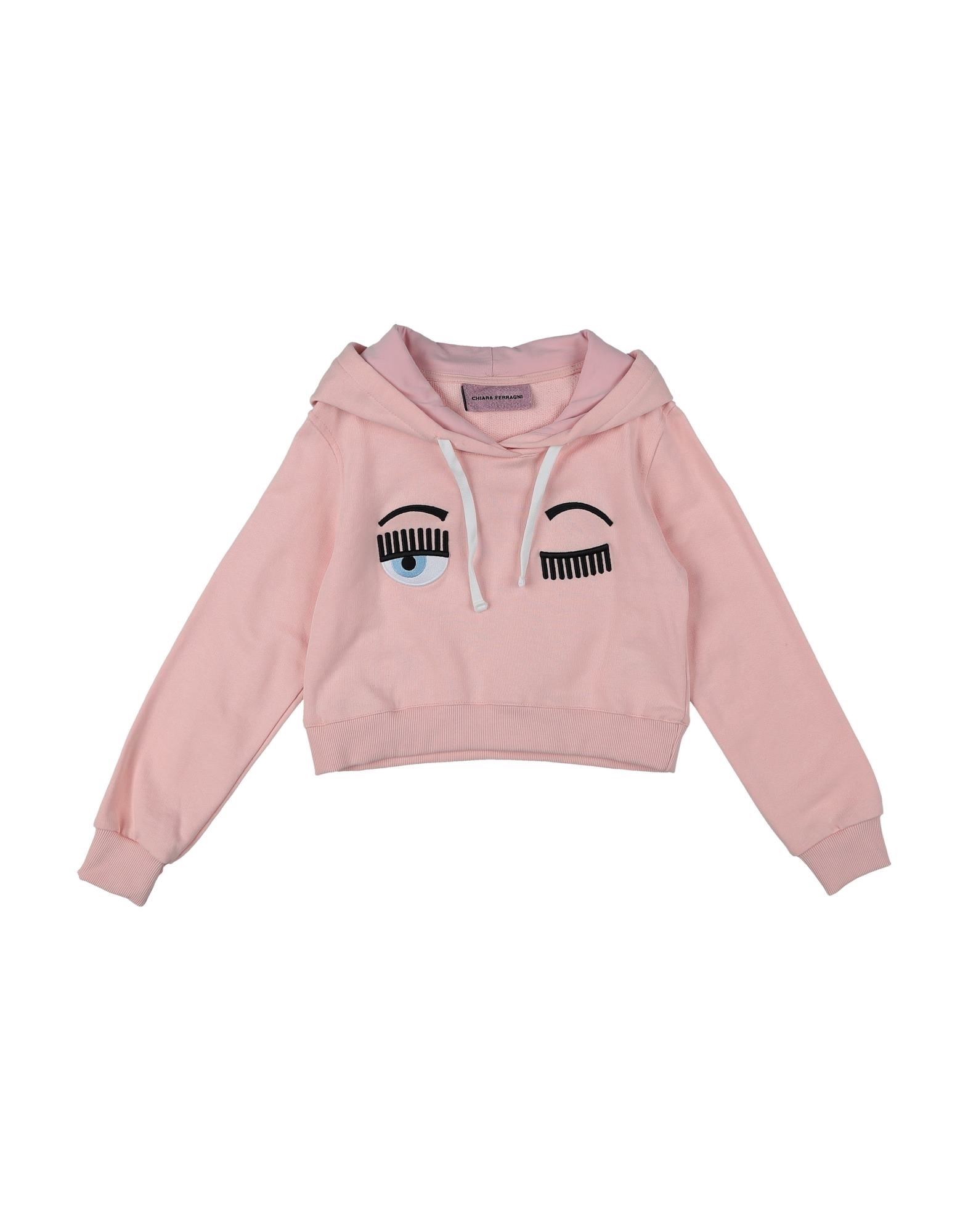 Chiara Ferragni Kids' Sweatshirts In Salmon Pink