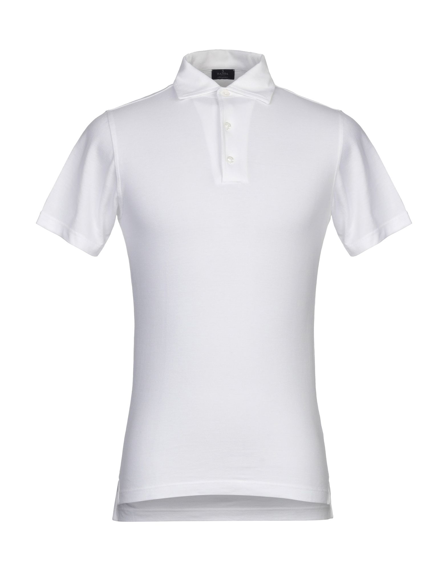 《送料無料》BARBA Napoli メンズ ポロシャツ ホワイト 46 コットン 100%