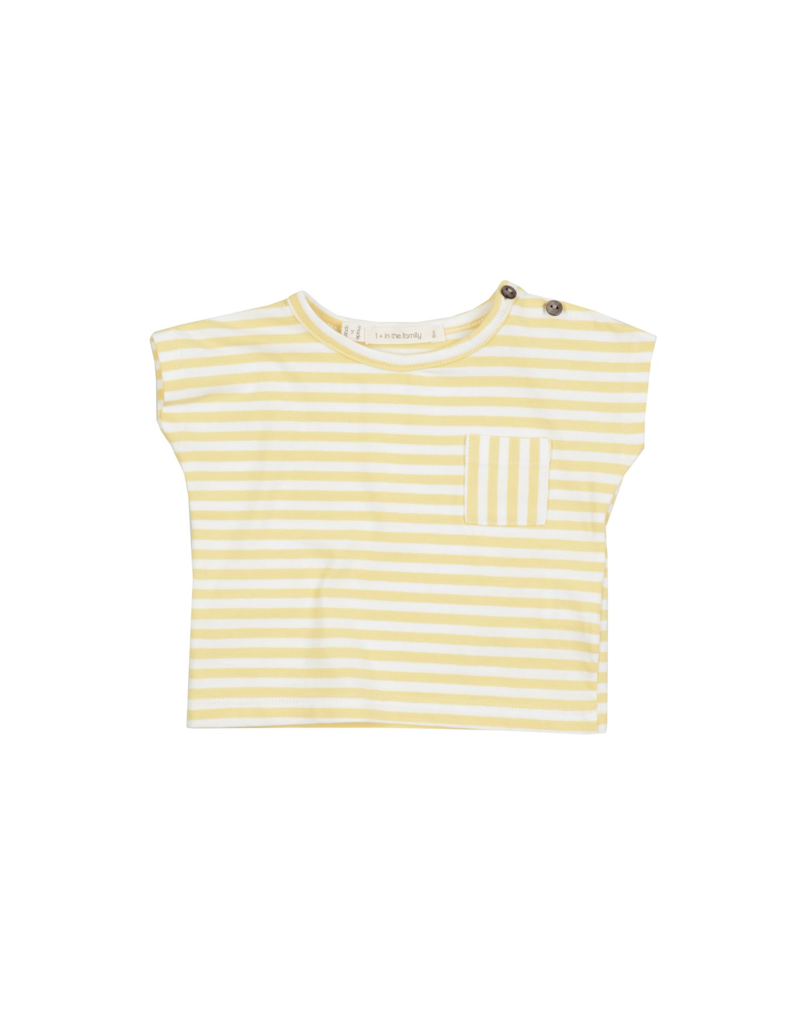 1+ In The Family Kids' T-shirts In Light Yellow