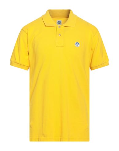 North Sails Man Polo Shirt Yellow Size Xxl Cotton