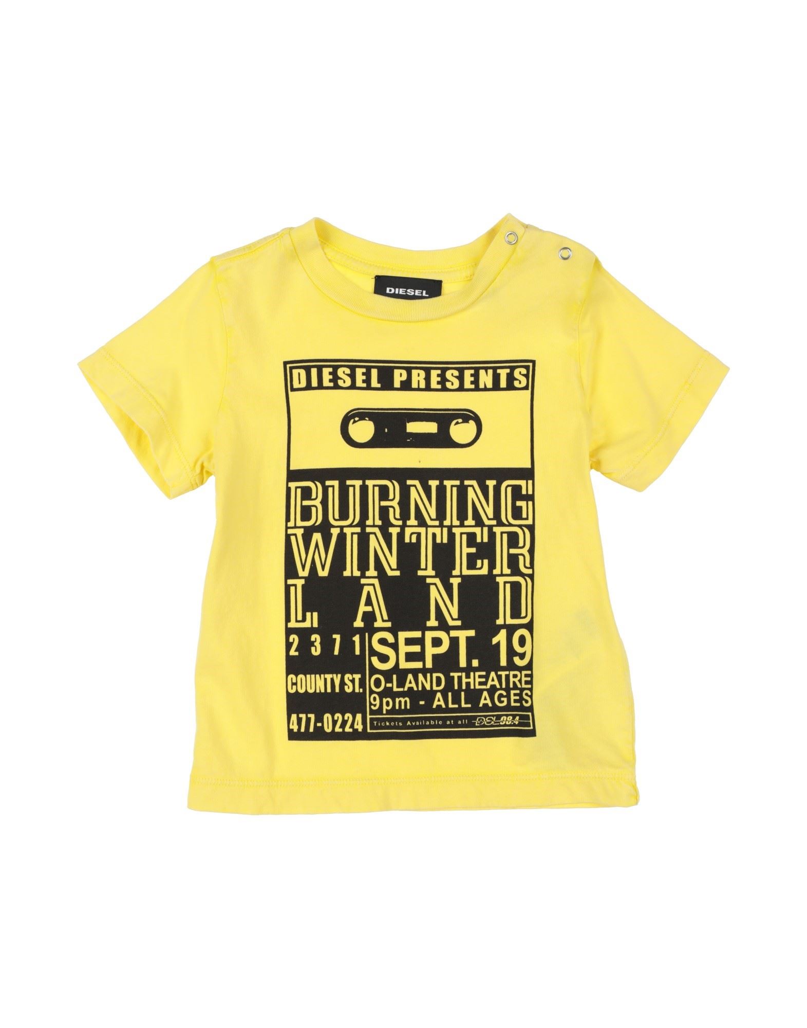 Diesel Kids' T-shirts In Yellow