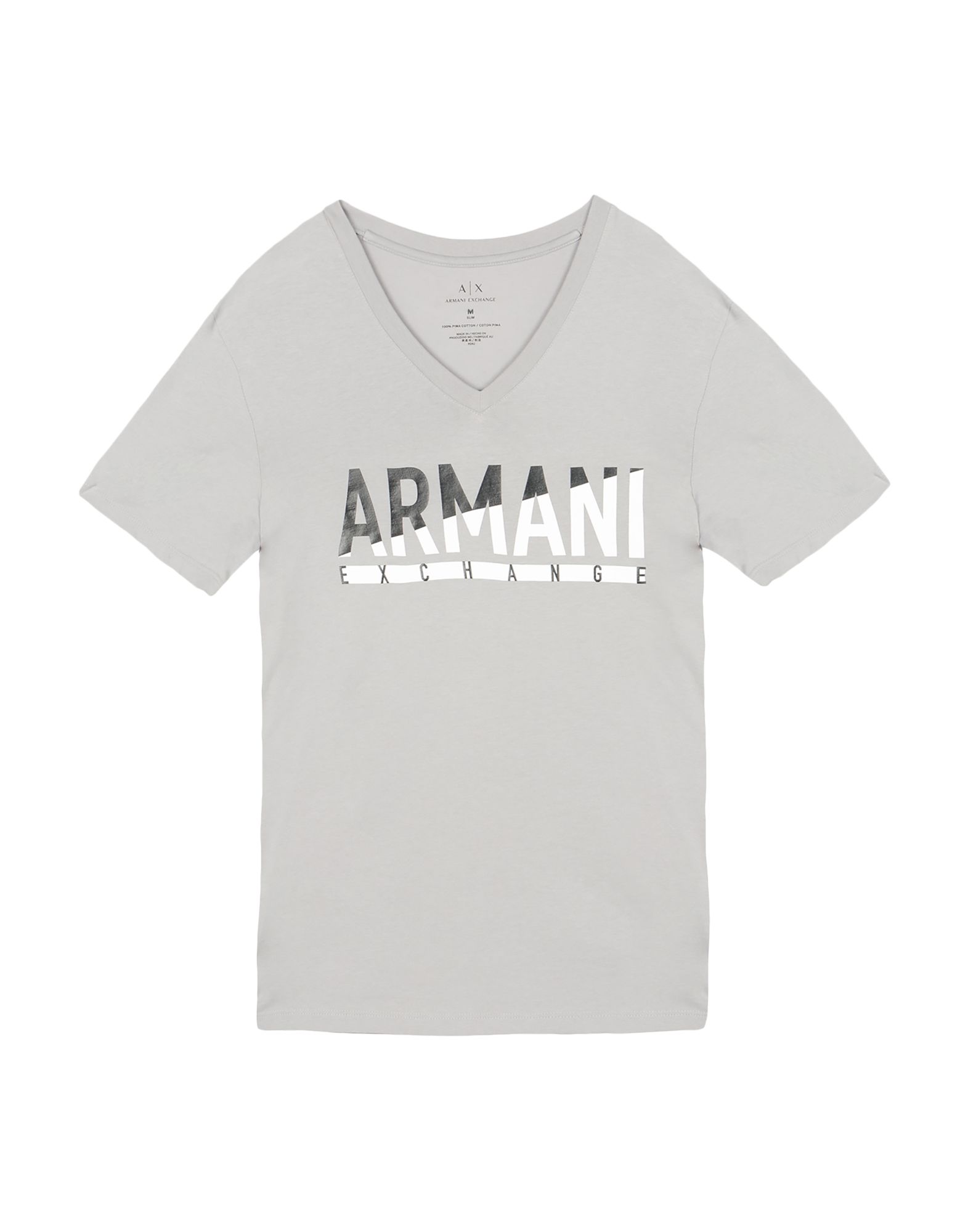 《送料無料》ARMANI EXCHANGE メンズ T シャツ ライトグレー XS ピマコットン 100%