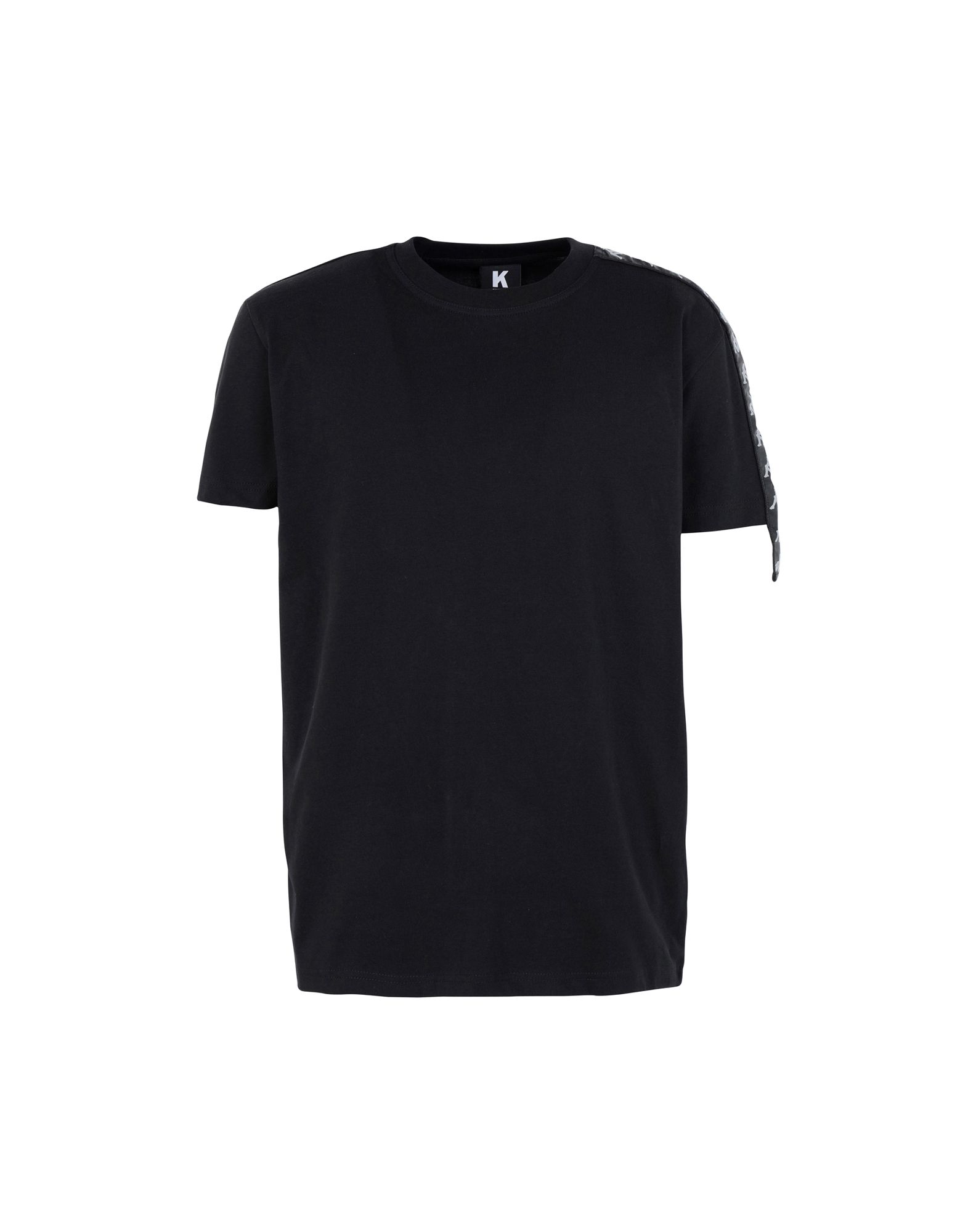 Shop Kappa Kontroll Kontroll One Sleeve Banda Man T-shirt Black Size Xl Cotton