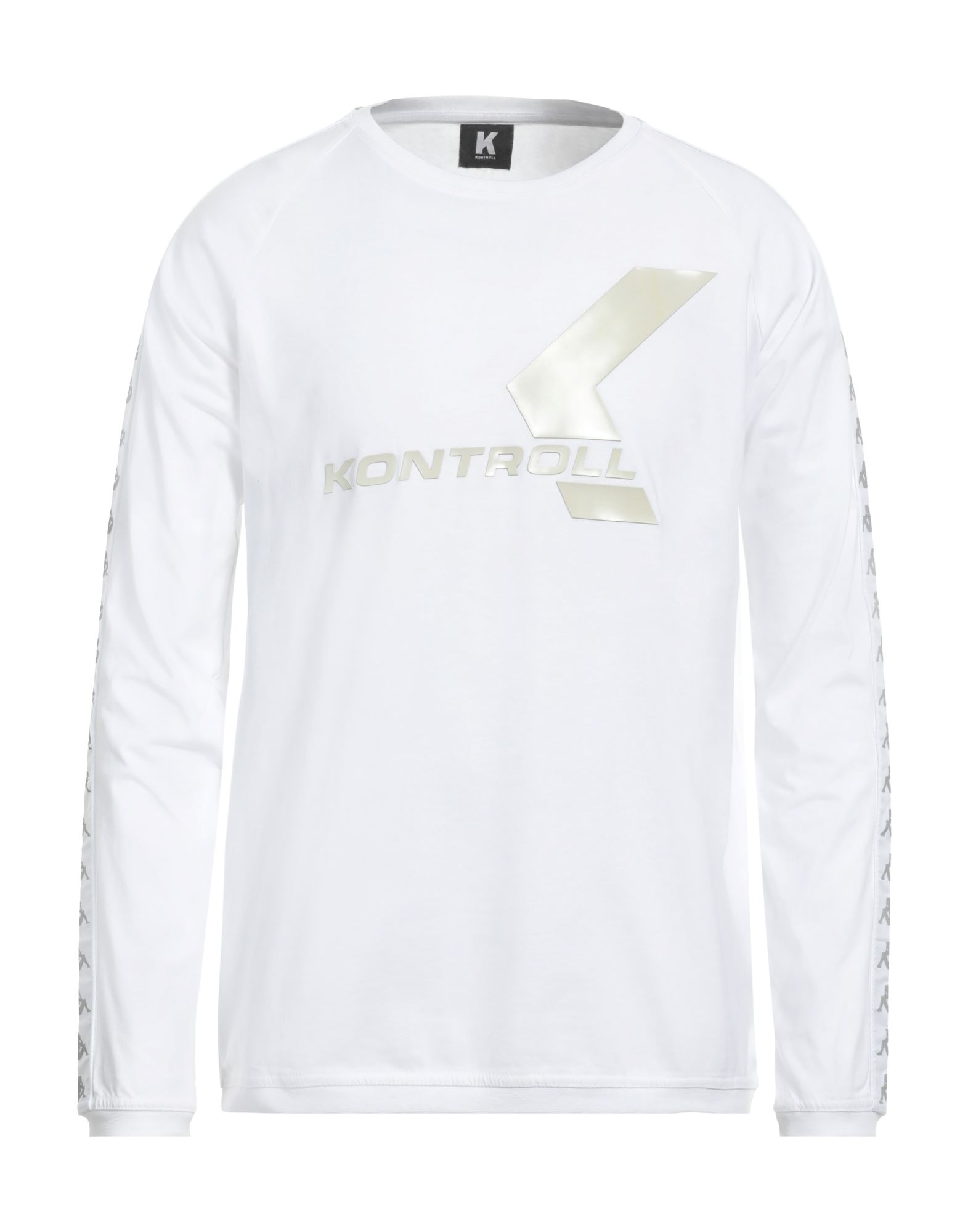 《送料無料》K KONTROLL メンズ T シャツ ホワイト S コットン 100% KONTROLL BANDA LONG SLEEVE