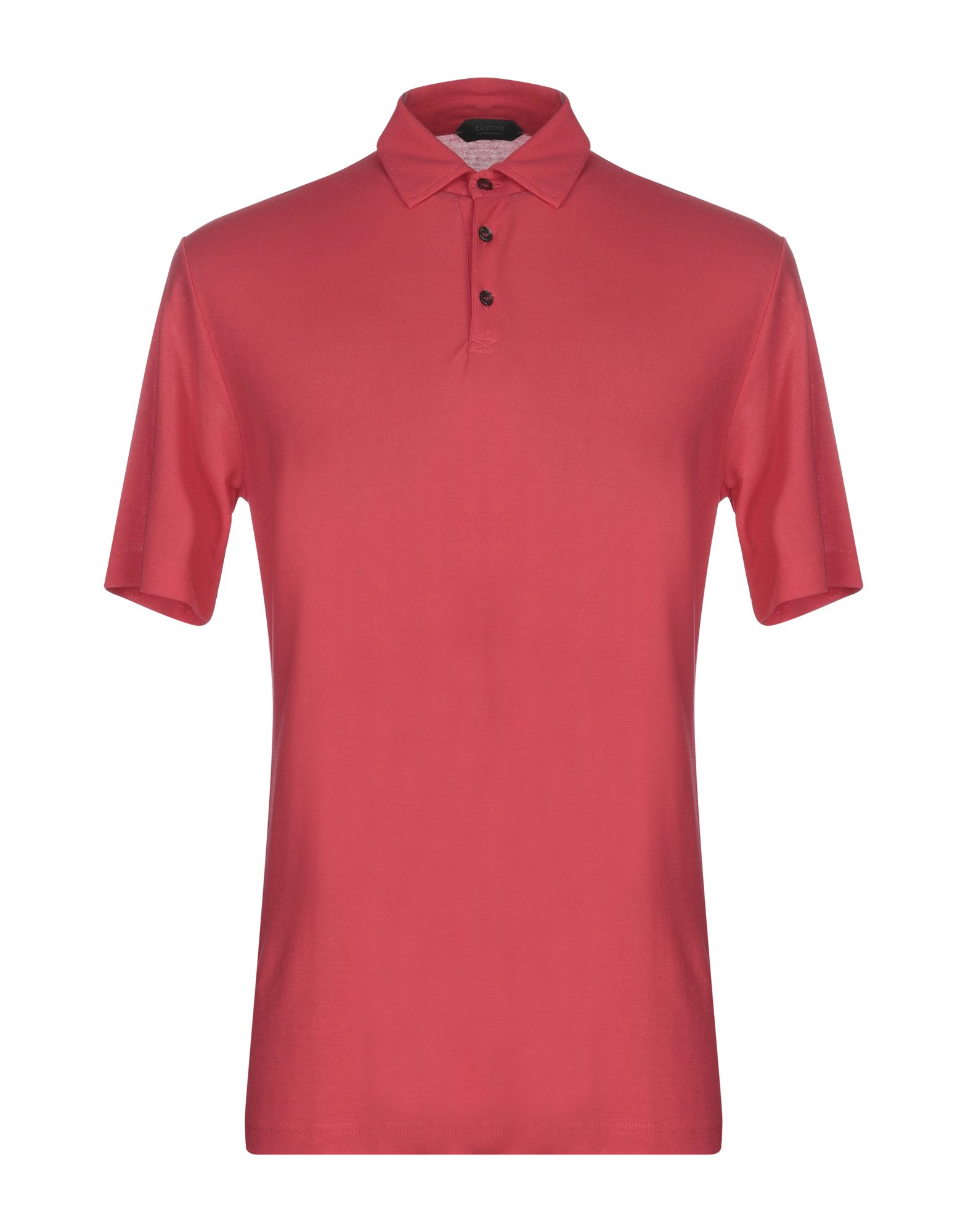 Shop Zanone Man Polo Shirt Red Size 42 Cotton